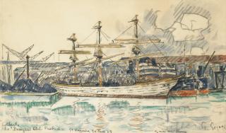Paul Signac - Saint-Nazaire. Le Colbert, 24 Juin 1929