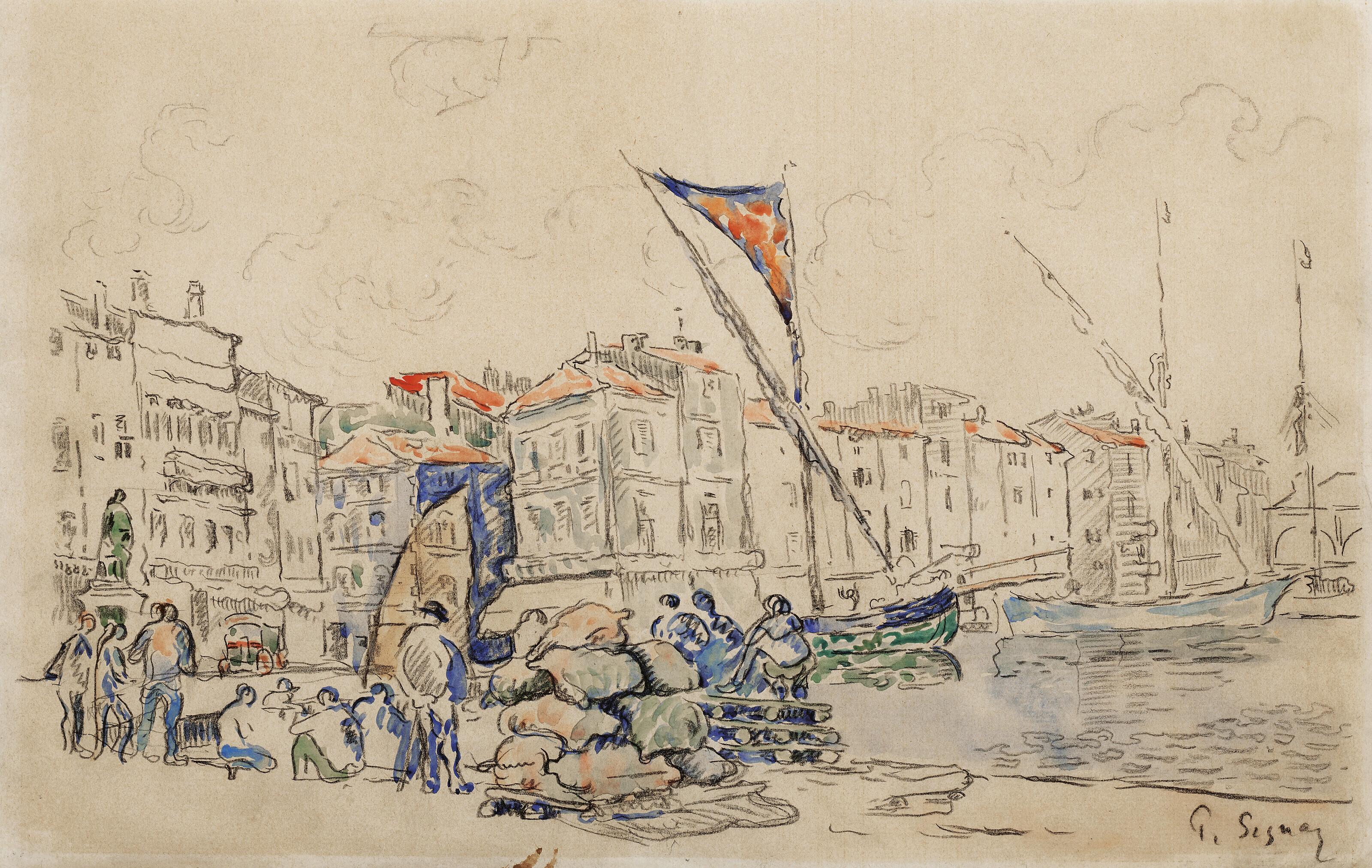 Paul Signac - Saint-Tropez, Le Port