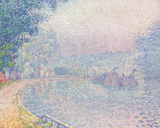 Paul Signac - Samois, La Berge, Matin