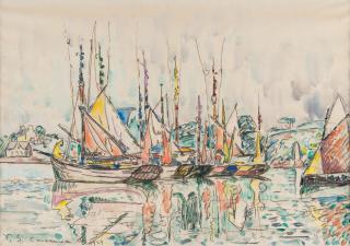Paul Signac - Segelboote im Hafen von Concarneau