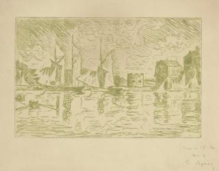 Paul Signac - Voiles À Sec À Saint-Tropez (Kornfeld And Wick 21)