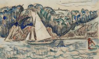 Paul Signac - Voilier Naviguant Sur Le Trieux
