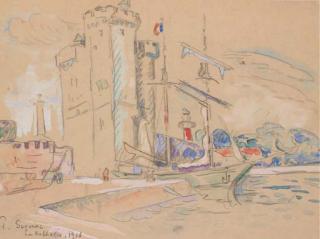 Paul Signac - Voiliers sortant du port de La Rochelle