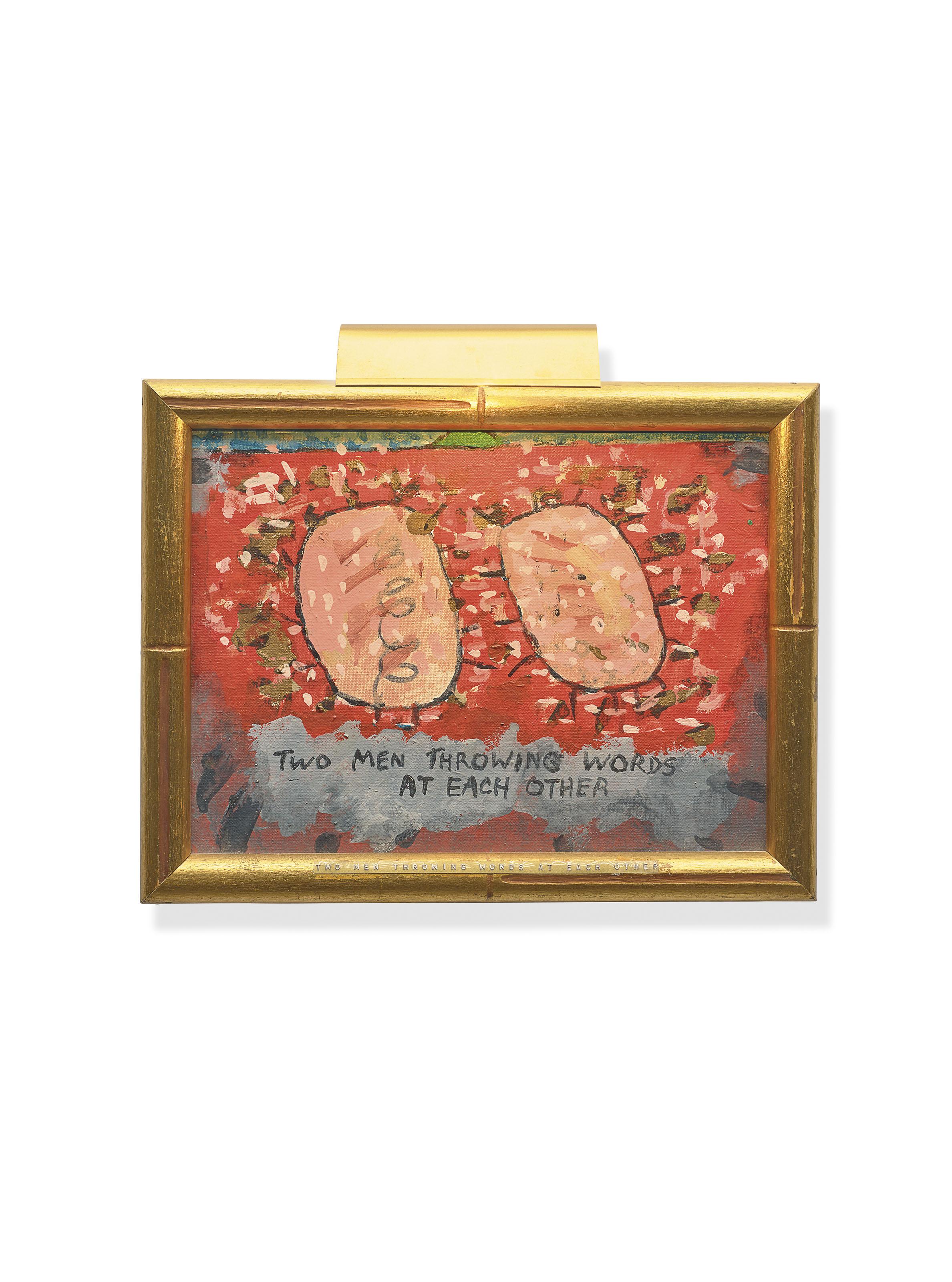 Paul Thek - Two men throwing words at each other