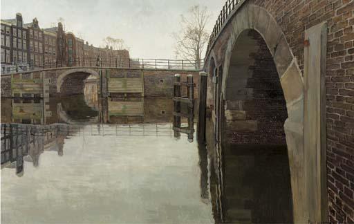 Paul Van Der Ven - Gezicht op Brouwersgracht, hoek Prinsengracht