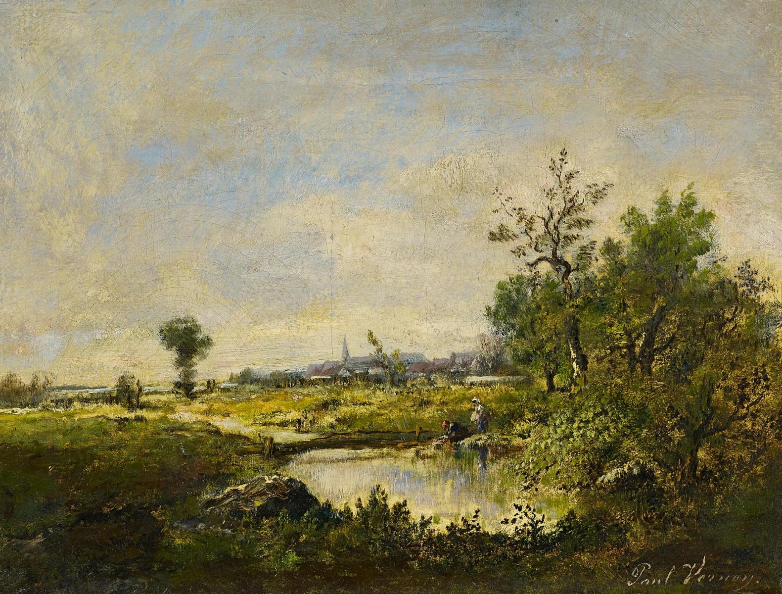 Paul Vernon - Wäscherinnen am Dorfbach