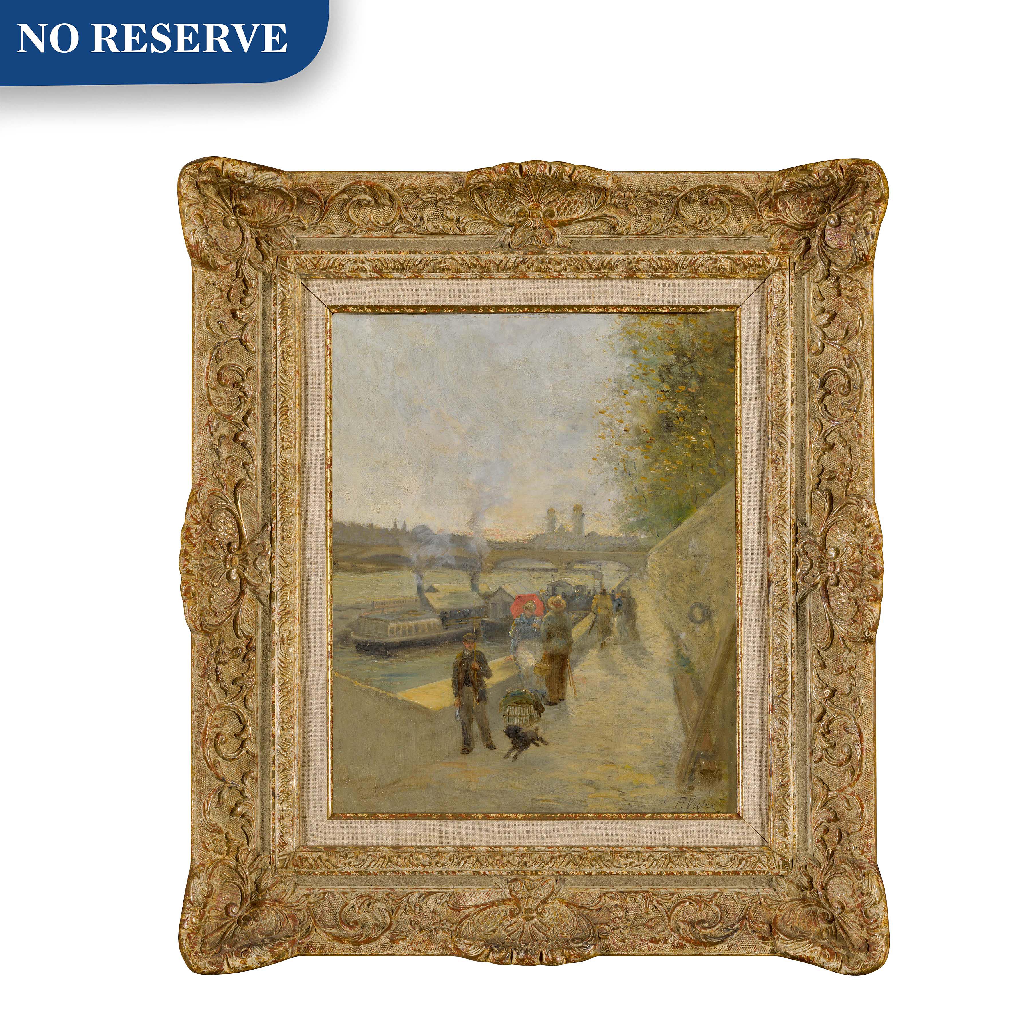 Paul Vogler - Along The Seine, The Trocadéro In The Distance