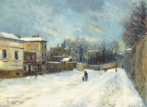Paul Vogler - Montmartre sous la neige