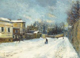 Paul Vogler - Montmartre sous la neige