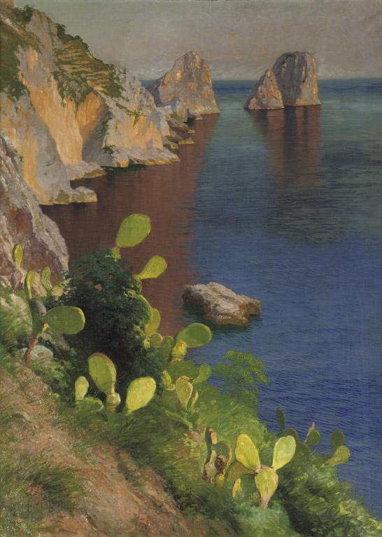 Paul von Spaun - Cacty along a colourful coastline, Capri