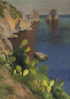 Paul von Spaun - Cacty along a colourful coastline, Capri