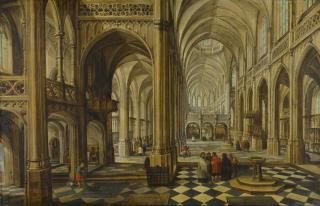 Paul Vredeman de Vries - An imaginary view of the interior of the Cathedral of our Lady, Antwerp