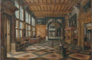 Paul Vredeman De Vries - Elegant Figures In A Sumptuous Interior