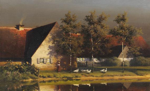 Paul Wilhelm Keller-Reutlingen - Die kleine Gänsehirtin