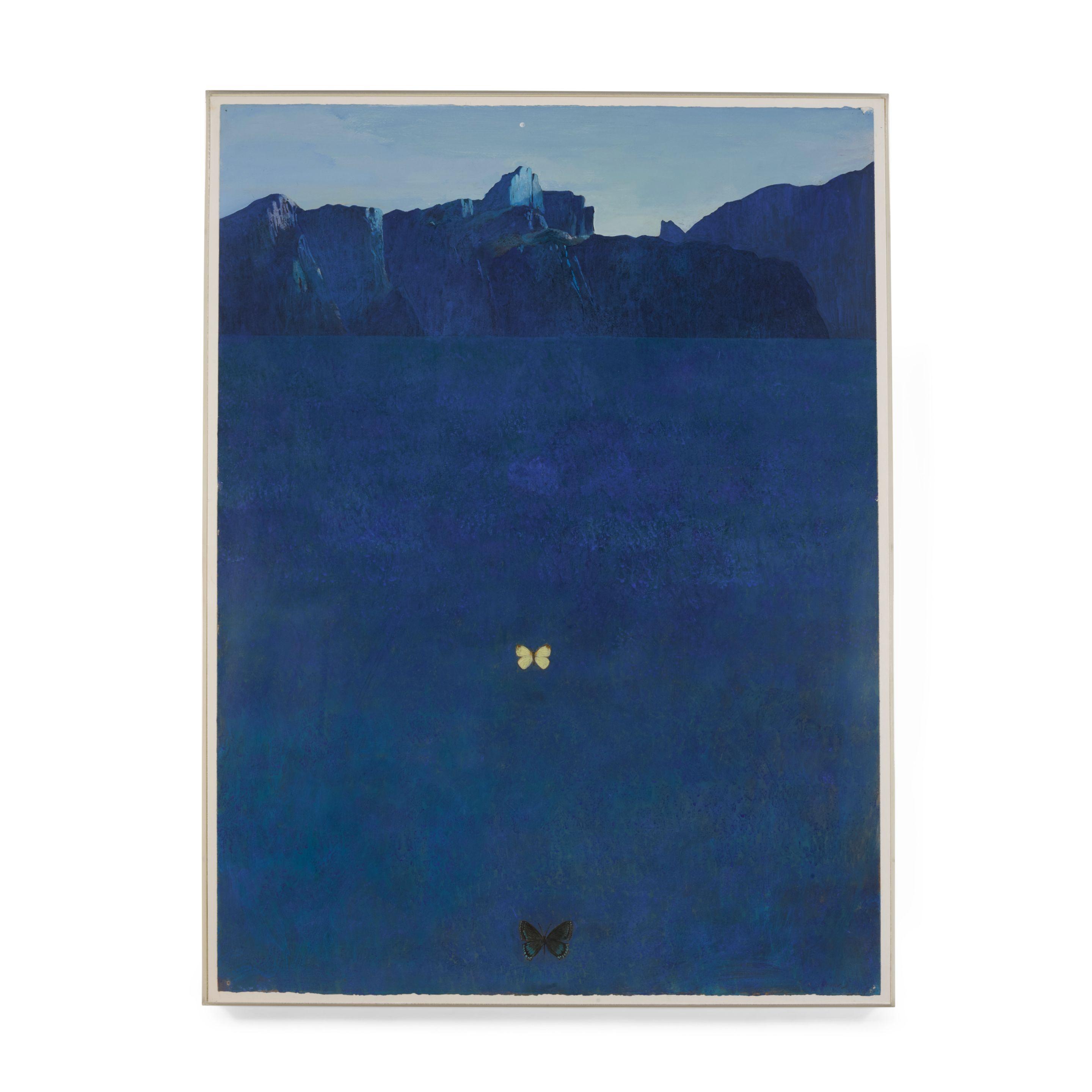 Paul Wonner - Blue and Butterflies, 1970