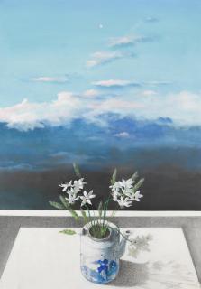 Paul Wonner - Chinese Teapot, Flowers, Evening Sky, 1978-79