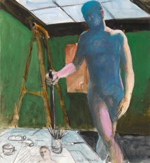 Paul Wonner - Model Holding a Staff, 2001