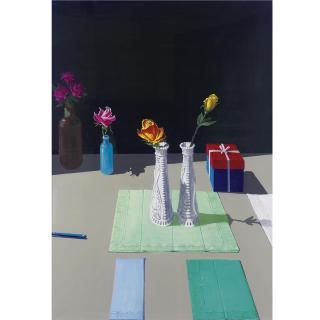 Paul Wonner - Still Life With Napkins And Gift Box