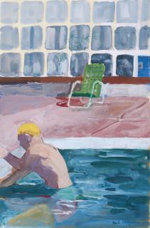 Paul Wonner - Swimmer, Pool, Green Chair