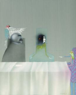 Paul Wunderlich - Familie bei Tisch