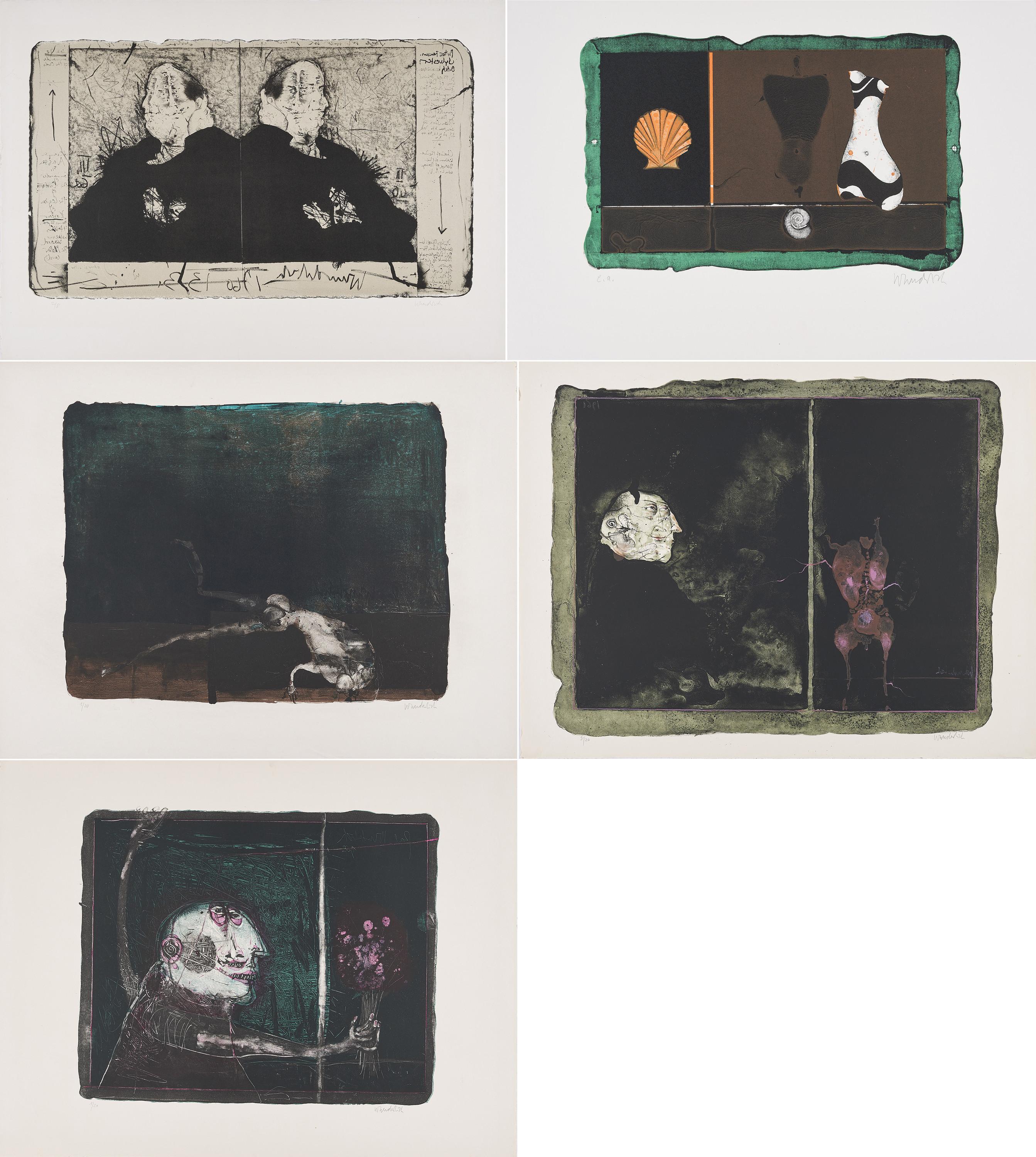 Paul Wunderlich - Konvolut von 5 Lithografien.