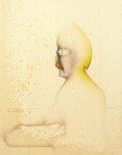 Paul Wunderlich - Selbst mit blauer Brille