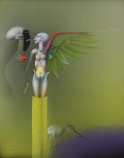 Paul Wunderlich - Sphinx With Death And A Dog