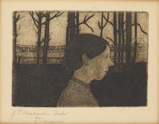 Paula Modersohn-Becker - Bildnis einer Bäuerin (Mädchen mit Nase)