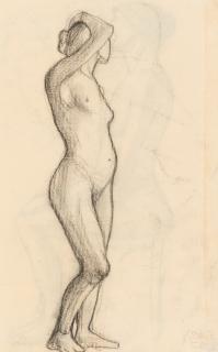 Paula Modersohn-Becker - Recto: Stehender weiblicher Akt – Verso: Sitzender weiblicher Akt