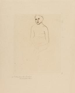 Paula Modersohn-Becker - Sitzender Mädchenakt.