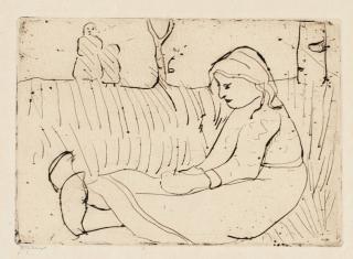 Paula Modersohn-Becker - Sitzendes Kind (Bremen 9)