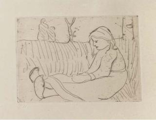 Paula Modersohn-Becker - Sitzendes Kind (Werner 9)