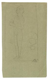 Paula Modersohn-Becker - Stehender Mächenakt