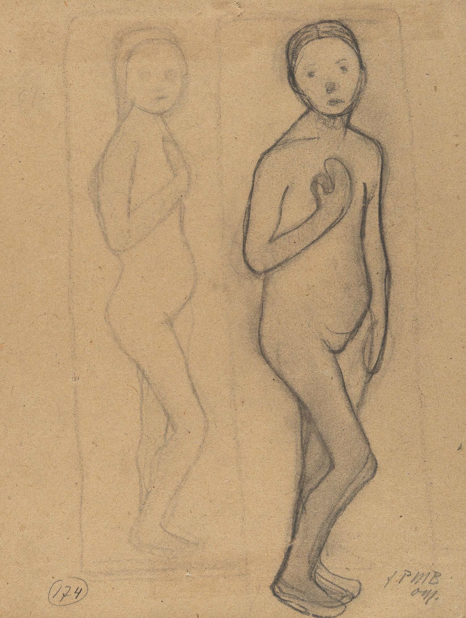 Paula Modersohn-Becker - Stehender weiblicher Akt