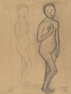 Paula Modersohn-Becker - Stehender weiblicher Akt