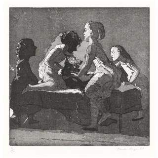 Paula Rego - Four Girls Playing With Dog