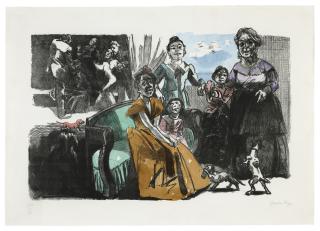 Paula Rego - Self-Portrait with Grandchildren, from: Jane Eyre