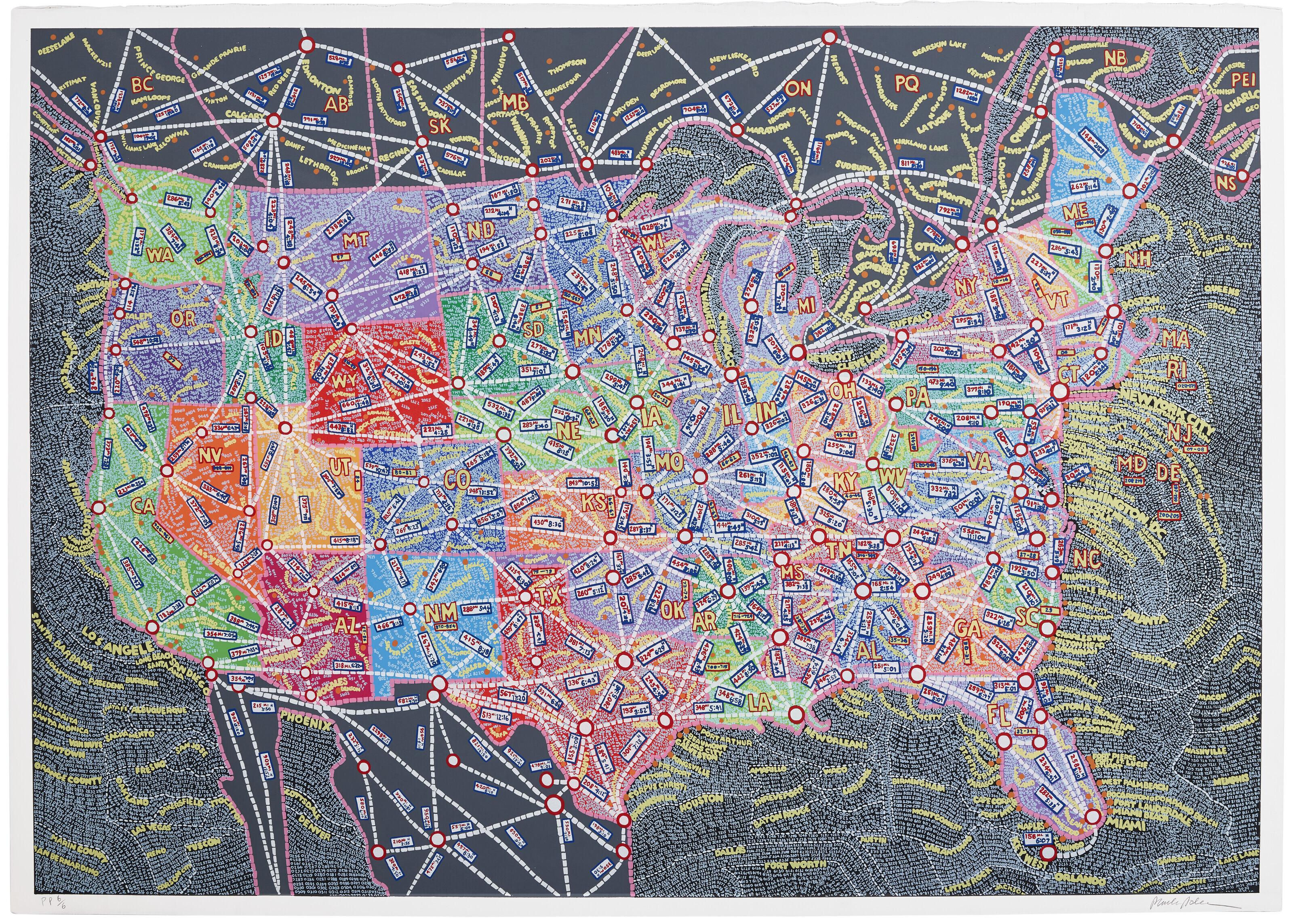 Paula Scher - USA Distances