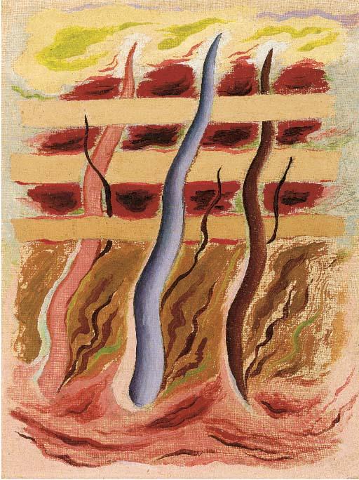 Paule Vézelay - Paysage (Three Pushing Shoots)