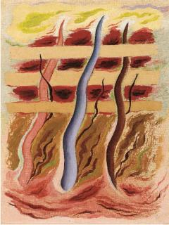 Paule Vézelay - Paysage (Three Pushing Shoots)