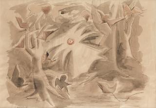 Paule Vezelay - Sun and Trees at Grasse