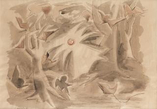 Paule Vezelay - Sun and Trees at Grasse