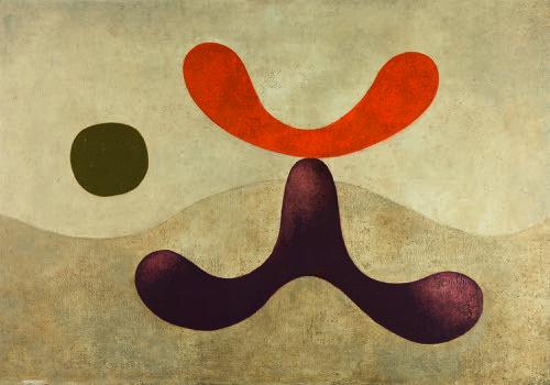 Paule Vezelay - „Two forms and oval No.1“.