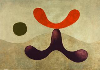 Paule Vezelay - „Two forms and oval No.1“.
