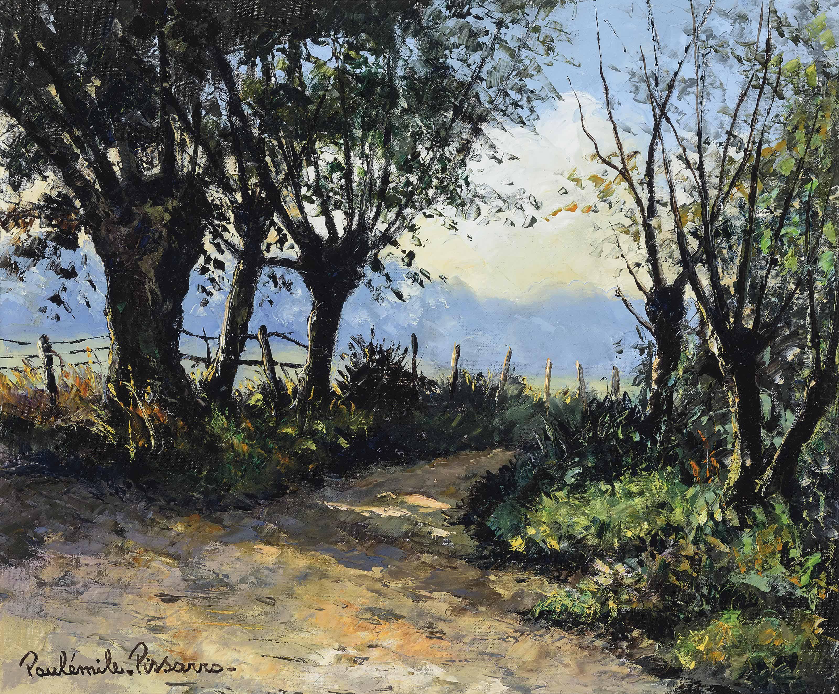 Paulémile Pissarro - Le sentier qui croise le chemin du Moutier