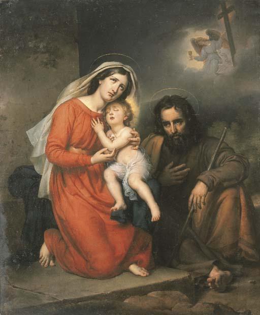 Paulin-Jean-Baptiste Guérin - La Sainte Famille attristée par le pressentiment de la Passion du Sauveur