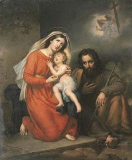 Paulin-Jean-Baptiste Guérin - La Sainte Famille attristée par le pressentiment de la Passion du Sauveur