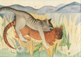 Pauline Bewick R.H.A. - 2 Kerry Cats