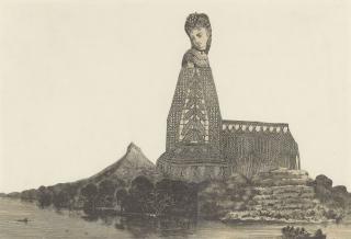 Pauline Boty - Untitled (Seascape with Boats and Island)