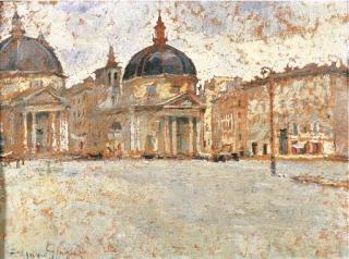 Paulo Ghiglia - Roma, Piazza del Popolo, 1934